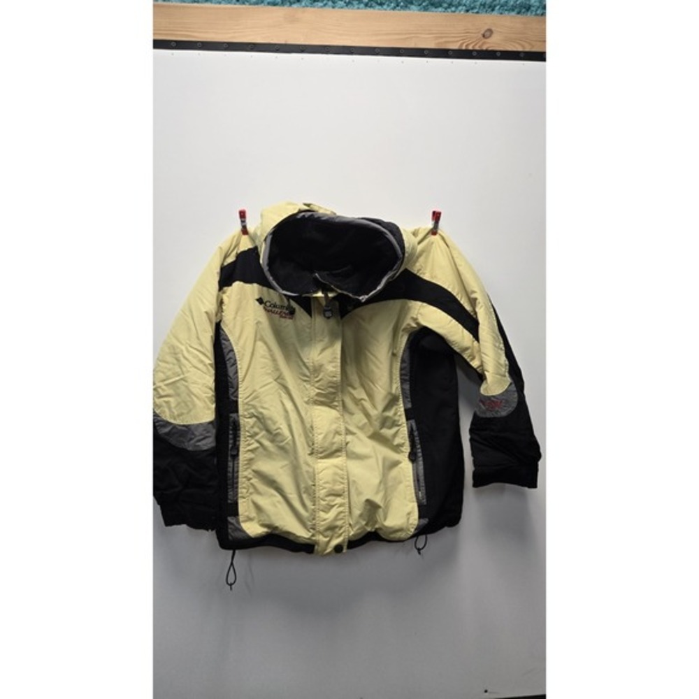 Columbia "Challenge Series" Full Zip Woman's XL Jacket‎ W/ Hood Yellow/black
